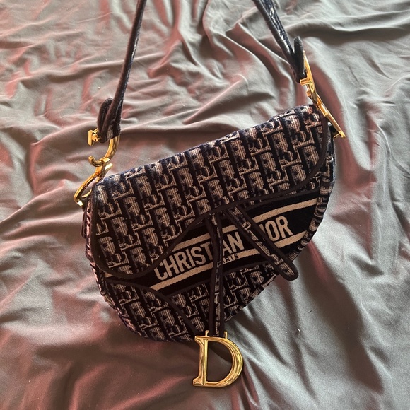 Dior Handbags - Christian Dior Embroidered Saddle Bag